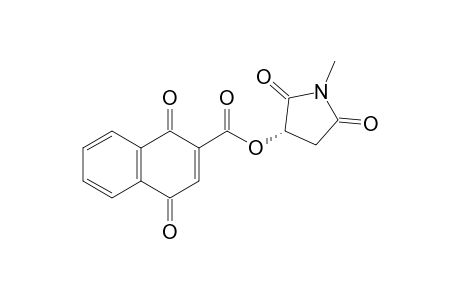 (-)-(3'S)-1-Methyl-2,5-dioxo-3-pyrrolidinyl 1,4-dioxonaphthalene-2-carboxylate