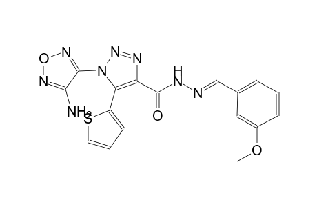 1-(4-amino-1,2,5-oxadiazol-3-yl)-N'-[(E)-(3-methoxyphenyl)methylidene]-5-(2-thienyl)-1H-1,2,3-triazole-4-carbohydrazide