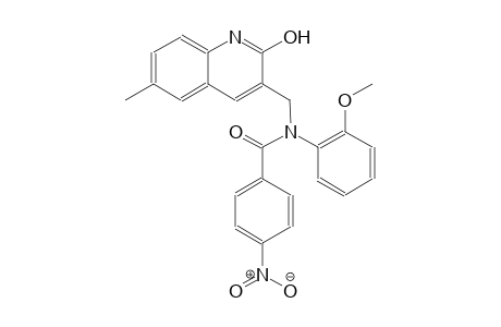 N-[(2-hydroxy-6-methyl-3-quinolinyl)methyl]-N-(2-methoxyphenyl)-4-nitrobenzamide