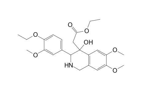 2-[3-(4-ethoxy-3-methoxy-phenyl)-4-hydroxy-6,7-dimethoxy-2,3-dihydro-1H-isoquinolin-4-yl]acetic acid ethyl ester