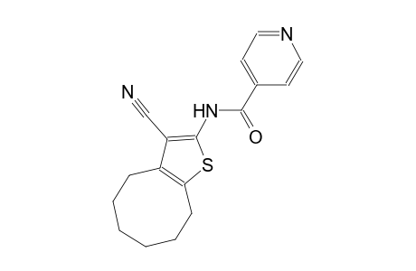 N-(3-cyano-4,5,6,7,8,9-hexahydrocycloocta[b]thien-2-yl)isonicotinamide