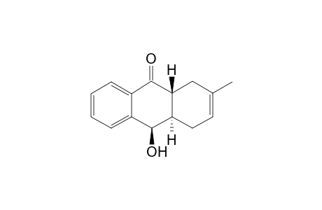 (-)-(4aR,9aR,10R)-1,4,4a,9a,10-pentahydro-10-hydroxy-2-methyl-anthracen-9-one (rubiasin A)