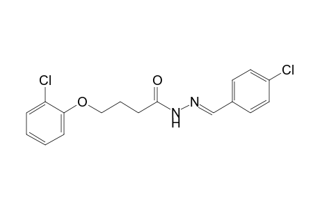 4-(o-chlorophenoxy)butyric acid, (p-chlorobenzylidene)hydrazide