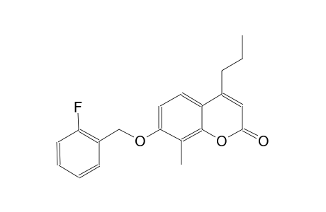 2H-1-benzopyran-2-one, 7-[(2-fluorophenyl)methoxy]-8-methyl-4-propyl-