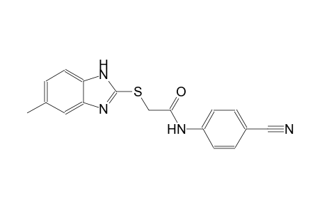 N-(4-cyanophenyl)-2-[(5-methyl-1H-benzimidazol-2-yl)sulfanyl]acetamide