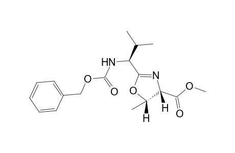 (4S,5S)-2-[(1S)-1-(benzyloxycarbonylamino)-2-methyl-propyl]-5-methyl-2-oxazoline-4-carboxylic acid methyl ester