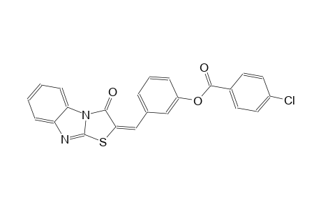 3-[(E)-(3-oxo[1,3]thiazolo[3,2-a]benzimidazol-2(3H)-ylidene)methyl]phenyl 4-chlorobenzoate