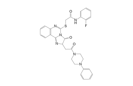 N-(2-fluorophenyl)-2-({3-oxo-2-[2-oxo-2-(4-phenyl-1-piperazinyl)ethyl]-2,3-dihydroimidazo[1,2-c]quinazolin-5-yl}sulfanyl)acetamide