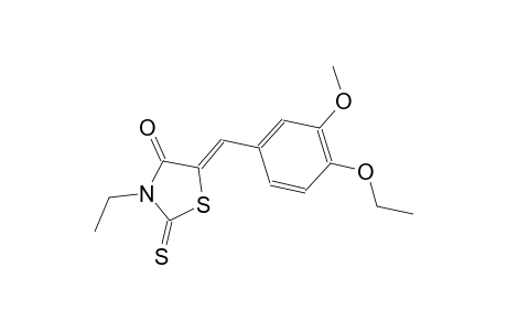 (5Z)-5-(4-ethoxy-3-methoxybenzylidene)-3-ethyl-2-thioxo-1,3-thiazolidin-4-one