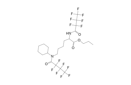 Propyl 6-[cyclohexyl(2,2,3,3,4,4,4-heptafluorobutanoyl)amino]-2-[(2,2,3,3,4,4,4-heptafluorobutanoyl)amino]hexanoate