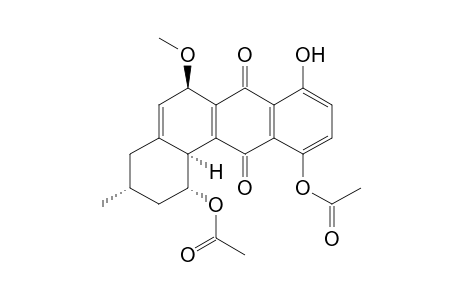 (1R*,3R*,6R*,12bS*)-1,11-diacetoxy-8-hydroxy-6-methoxy-3-methyl-1,2,3,4,6,12b-hexahydrobenz[a]anthracene-7-12-dione