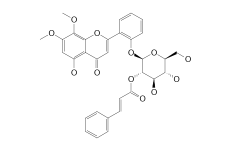 SKULLCAPFLAVONE-I-2'-O-BETA-D-(2''-E-CINNAMOYL)-GLUCOPYRANOSIDE