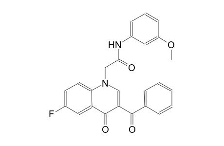 1-quinolineacetamide, 3-benzoyl-6-fluoro-1,4-dihydro-N-(3-methoxyphenyl)-4-oxo-