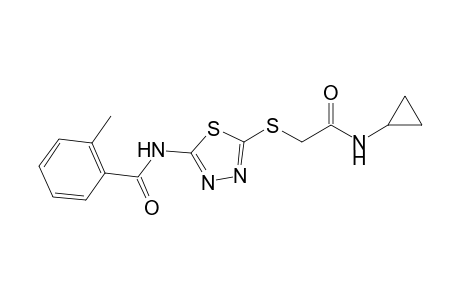 N-(5-{[2-(cyclopropylamino)-2-oxoethyl]sulfanyl}-1,3,4-thiadiazol-2-yl)-2-methylbenzamide