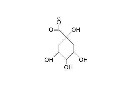 1,3,4,5-Tetrahydroxy-cyclohexanecarboxylic acid, anion