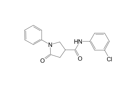 N-(3-Chlorophenyl)-5-oxo-1-phenyl-3-pyrrolidinecarboxamide