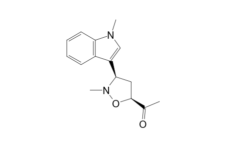 1-[(3R,5S)-2-methyl-3-(1-methyl-3-indolyl)-5-isoxazolidinyl]ethanone