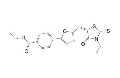 ethyl 4-{5-[(E)-(3-ethyl-4-oxo-2-thioxo-1,3-thiazolidin-5-ylidene)methyl]-2-furyl}benzoate