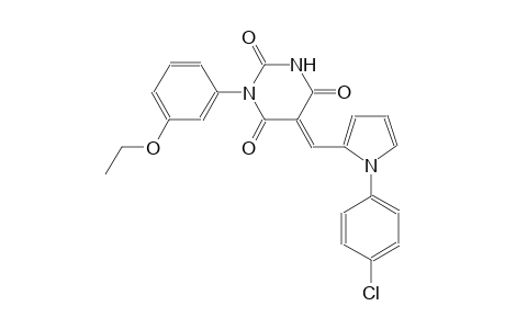 (5E)-5-{[1-(4-chlorophenyl)-1H-pyrrol-2-yl]methylene}-1-(3-ethoxyphenyl)-2,4,6(1H,3H,5H)-pyrimidinetrione
