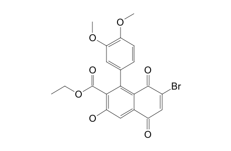 3-BROMO-6-ETHOXYCARBONYL-7-HYDROXY-5-(3,4-DIMETHOXYPHENYL)-1,4-NAPHTHOQUINONE