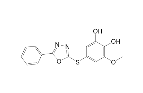 5-(5-phenyl-1,3,4-oxadiazol-2-ylthio)-3-methoxybenzene-1,2-diol