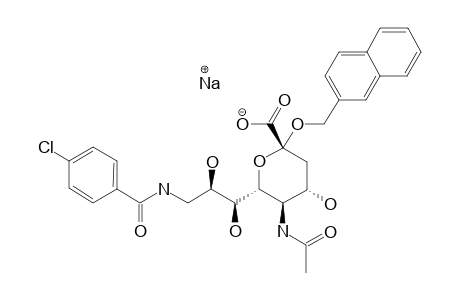 SODIUM_(2-NAPHTHYL_5-ACETAMIDO-9-(4-CHLOROBENZAMIDO)-3,5,9-TRIDEOXY-D-GLYCERO-ALPHA-D-GALACTO-2-NONULOPYRANOSID)-ONATE