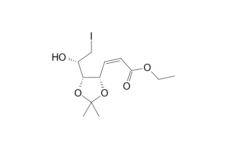 Ethyl (2Z)-2,3,7-trideoxy-7-iodo-4,5-O-(1-methylethylidene)-D-ribo-hept-2-enoate