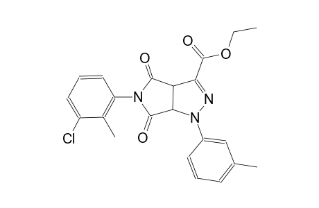 ethyl 5-(3-chloro-2-methylphenyl)-1-(3-methylphenyl)-4,6-dioxo-1,3a,4,5,6,6a-hexahydropyrrolo[3,4-c]pyrazole-3-carboxylate