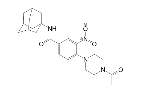 4-(4-acetyl-1-piperazinyl)-N-(1-adamantyl)-3-nitrobenzamide