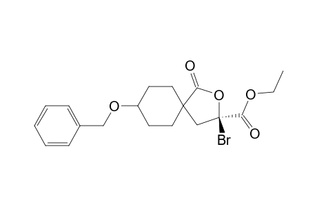 2-Oxaspiro[4.5]decane-3-carboxylic acid, 3-bromo-1-oxo-8-(phenylmethoxy)-, ethyl ester, cis-(.+-.)-