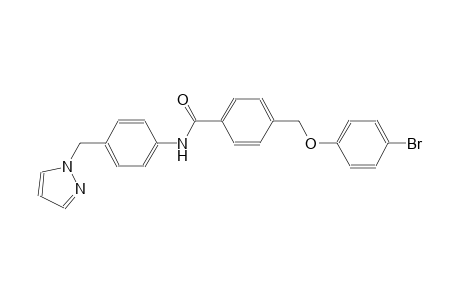 4-[(4-bromophenoxy)methyl]-N-[4-(1H-pyrazol-1-ylmethyl)phenyl]benzamide