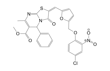 methyl (2E)-2-({5-[(4-chloro-2-nitrophenoxy)methyl]-2-furyl}methylene)-7-methyl-3-oxo-5-phenyl-2,3-dihydro-5H-[1,3]thiazolo[3,2-a]pyrimidine-6-carboxylate