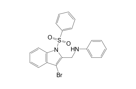 N-{[3'-Bromo-1'-(phenylsulfonyl)indol-2'-yl]methyl}-aniline