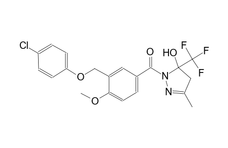 1-{3-[(4-chlorophenoxy)methyl]-4-methoxybenzoyl}-3-methyl-5-(trifluoromethyl)-4,5-dihydro-1H-pyrazol-5-ol