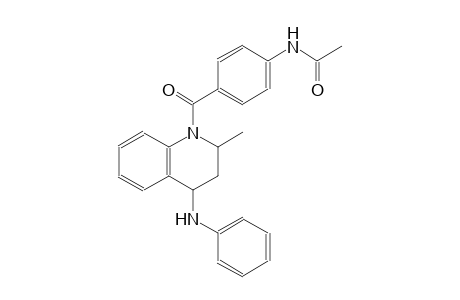N-{4-[(4-anilino-2-methyl-3,4-dihydro-1(2H)-quinolinyl)carbonyl]phenyl}acetamide