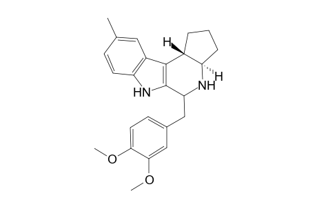 trans-5-(3,4-Dimethoxybenzyl)-9-methyl-1,2,3,3a,4,5,6,10c-octahydrocyclopenta[a]pyrido[3,4-b]indole hydrochloride
