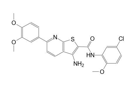 3-amino-N-(5-chloro-2-methoxyphenyl)-6-(3,4-dimethoxyphenyl)thieno[2,3-b]pyridine-2-carboxamide