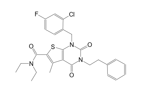 thieno[2,3-d]pyrimidine-6-carboxamide, 1-[(2-chloro-4-fluorophenyl)methyl]-N,N-diethyl-1,2,3,4-tetrahydro-5-methyl-2,4-dioxo-3-(2-