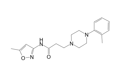 N-(5-methyl-3-isoxazolyl)-3-[4-(2-methylphenyl)-1-piperazinyl]propanamide