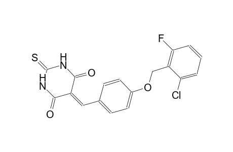5-{4-[(2-chloro-6-fluorobenzyl)oxy]benzylidene}-2-thioxodihydro-4,6(1H,5H)-pyrimidinedione