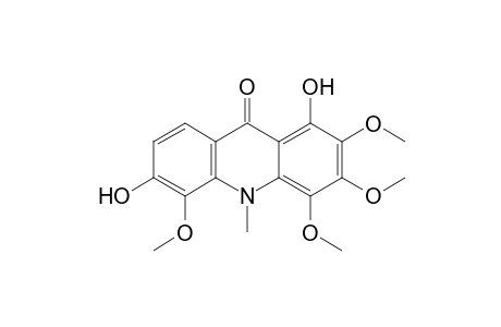 9(10H)-Acridinone, 1,6-dihydroxy-2,3,4,5-tetramethoxy-10-methyl-