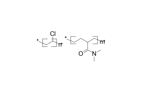 Pvc + poly(ethylene-co-dimethylacrylamide), 1:1 by wt., polymer blend