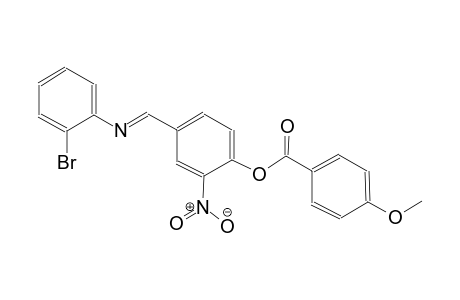 benzoic acid, 4-methoxy-, 4-[(E)-[(2-bromophenyl)imino]methyl]-2-nitrophenyl ester