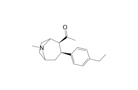 2.beta.-Acetyl-8-methyl-3.beta.-(p-ethylphenyl)-8-azabicyclo[3.2.1]octane