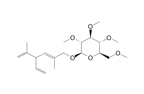 .beta.-D-Glucopyranoside, (2E)-4-ethenyl-2,5-dimethyl-2,5-hexadien-1-yl, 4me derivative