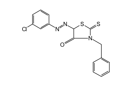 3-BENZYL-5-[(m-CHLOROPHENYL)AZO]RHODANINE