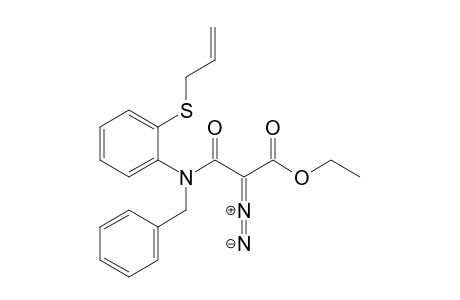 N-(2-Allylthiophenyl)-N-benzyl-2-diazomalonamic acid ethyl ester