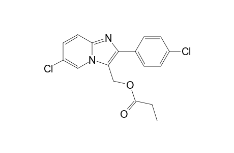 (2-(4-Chlorophenyl)-3-(hydroxymethyl)-6-chloroimidazo[1,2-a]pyridin-3-yl)-propionate