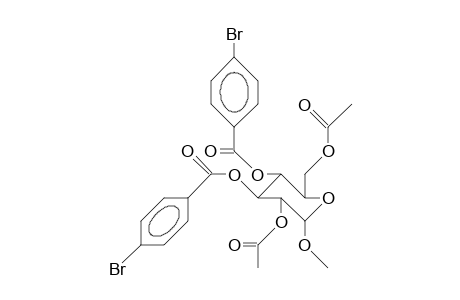 Methyl 2,6-di-O-acetyl-3,4-bis(O-[4-bromo-benzoyl]).alpha.-D-glucopyranoside