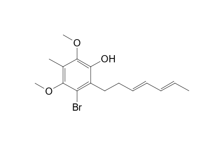 3-Bromo-4,6-dimethoxy-5-methyl-2-(3,5-heptadienyl)phenol